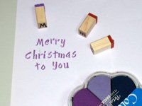 Purple Christmas card step 1