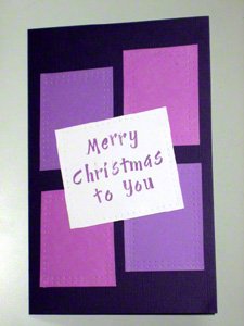 Purple Christmas Card